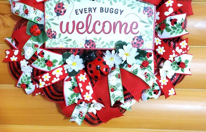 Every Buggy LadyBug Welcome Wreath #6